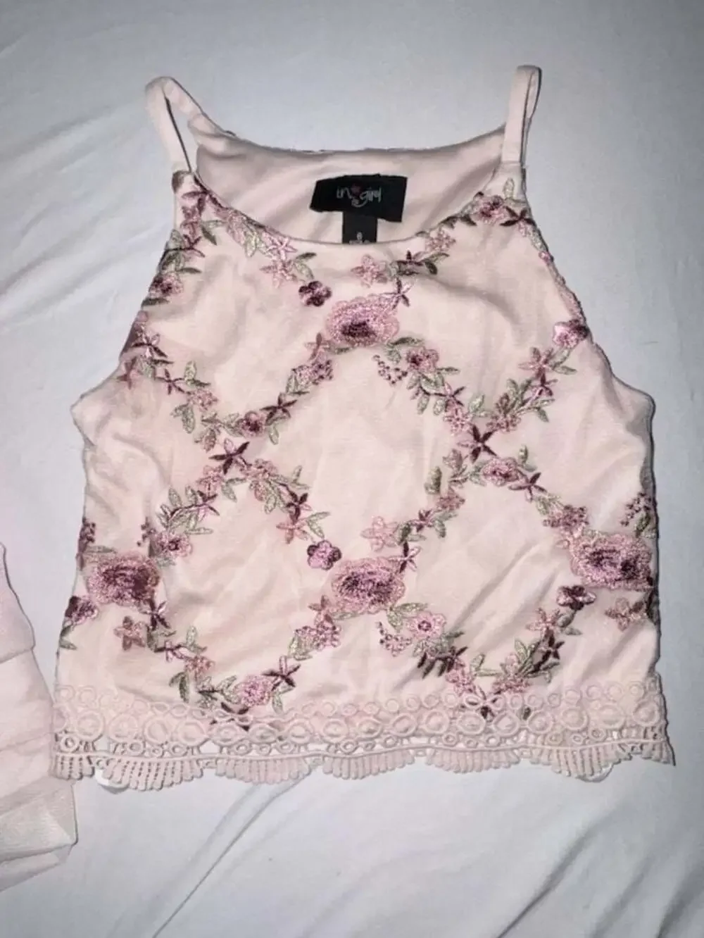 835 i.n. girl Girls Floral Embroidered Two-Piece High-Low Dress Set
